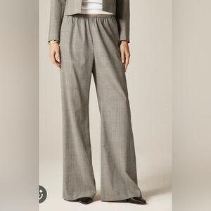 J Crew Cosmo Pant In Plaid Italian Gauzy Wool Blend